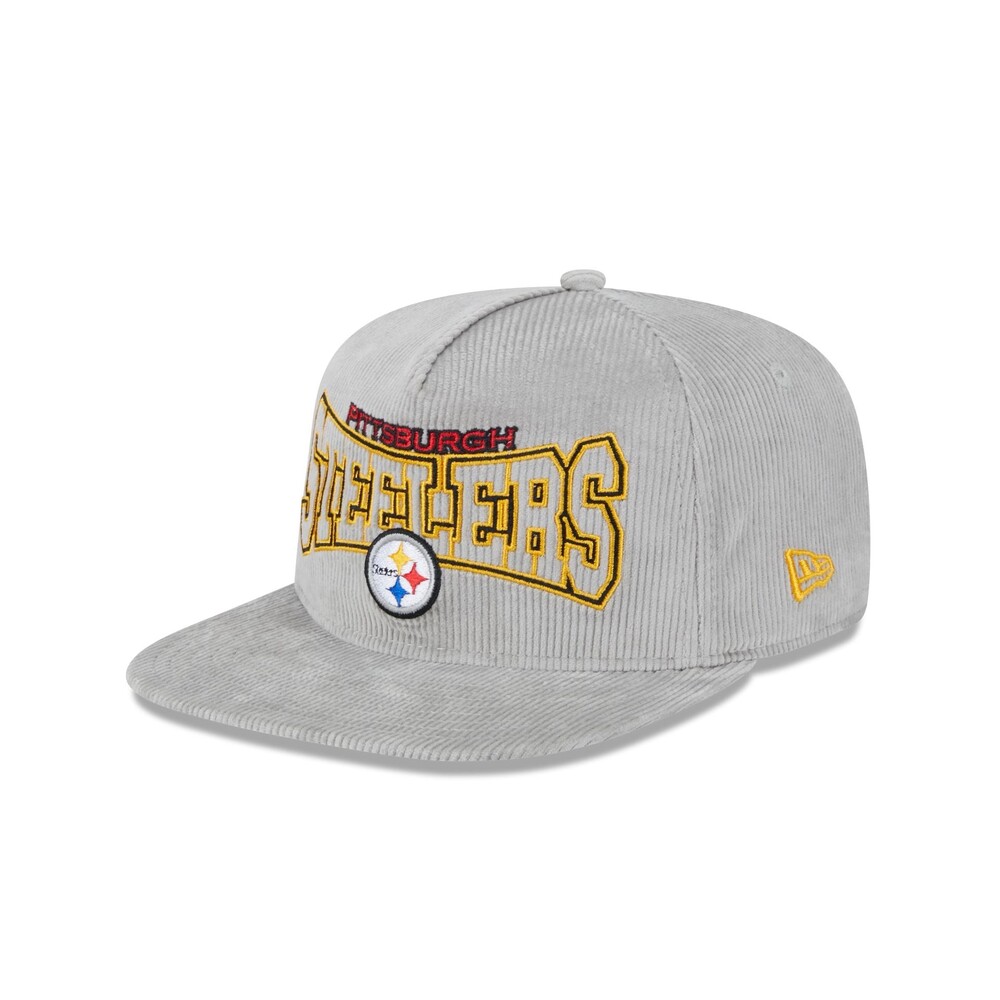 New Era Pittsburgh Steelers Gray Cord Golfer Hat - One Size